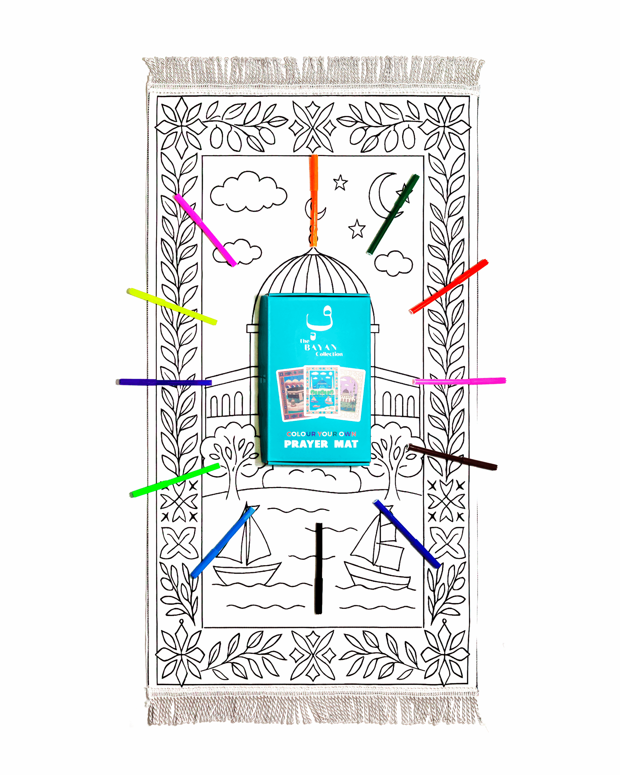 Pack of 5 Majestic Mosques Colour-on-Prayer Mat - Image 3